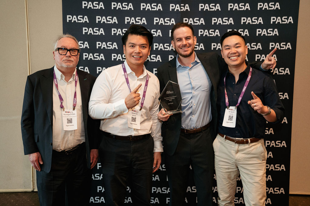 The AirTrunk team with Paul Rogers